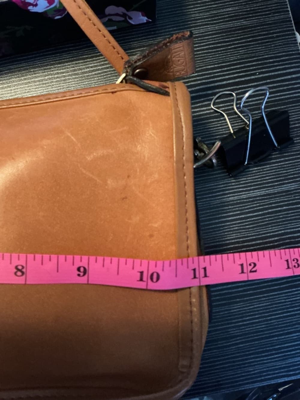 ⭐ Cognac Brown Crossbody Bag Minimalist Everyday Shoulder Purse - Thumbnail 5