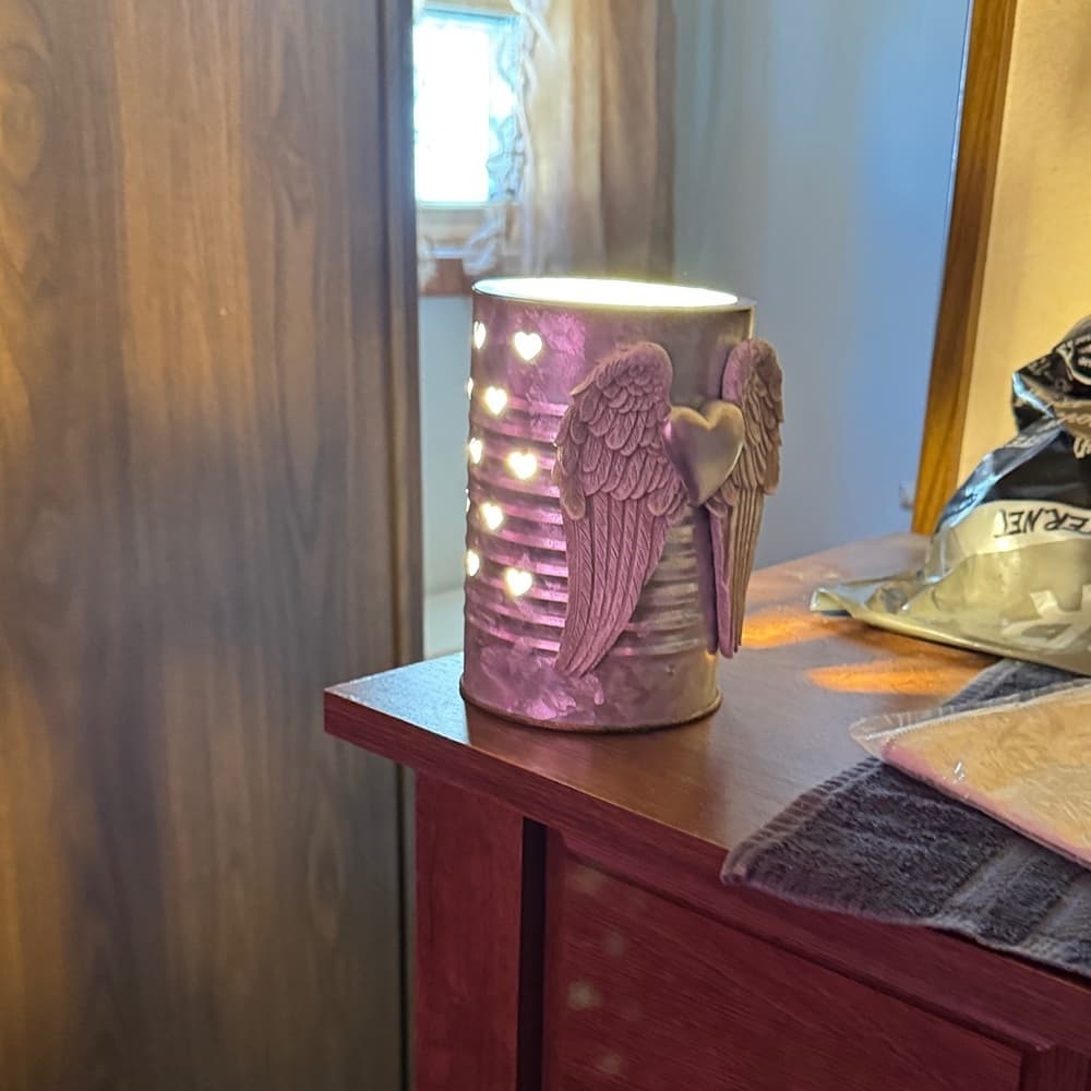 Silver Angel Wing Candle Warmer - Thumbnail 4