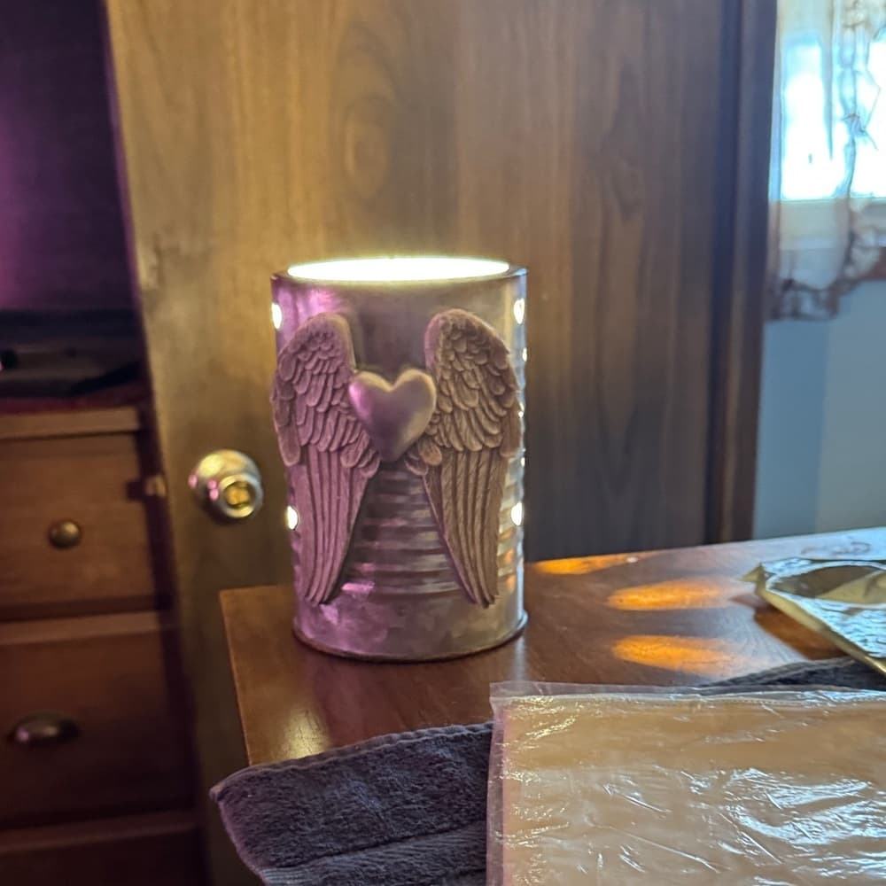 Silver Angel Wing Candle Warmer - Thumbnail 5