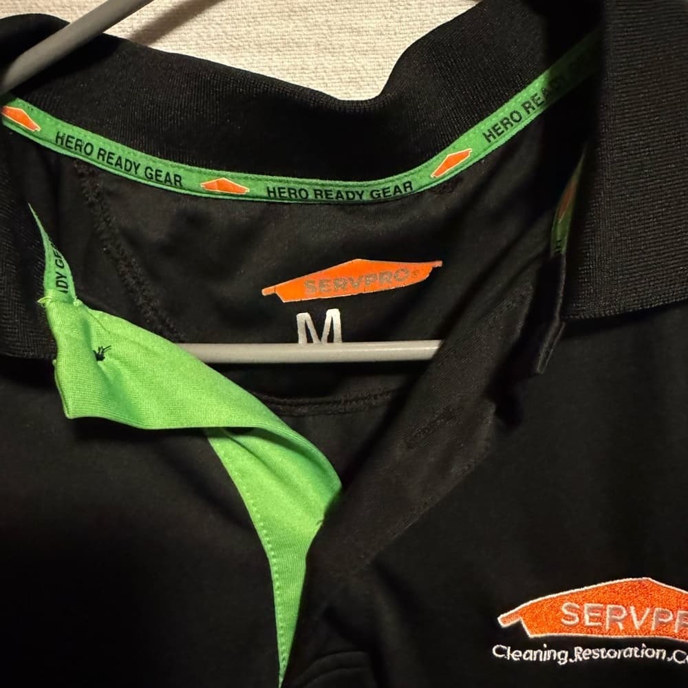 ★ SERVPRO Orange Polo Shirt Logo Workwear Uniform Men Large