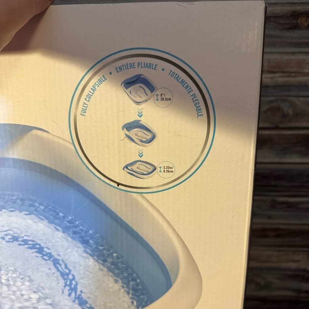 Homedics Massage Spa Footbath in Cream and Blue - Thumbnail 3