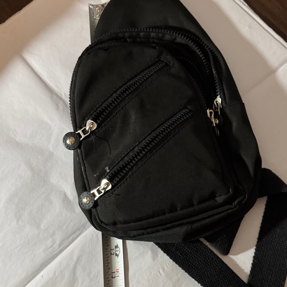 Stylish Black Belt Bag for Men - Thumbnail 9