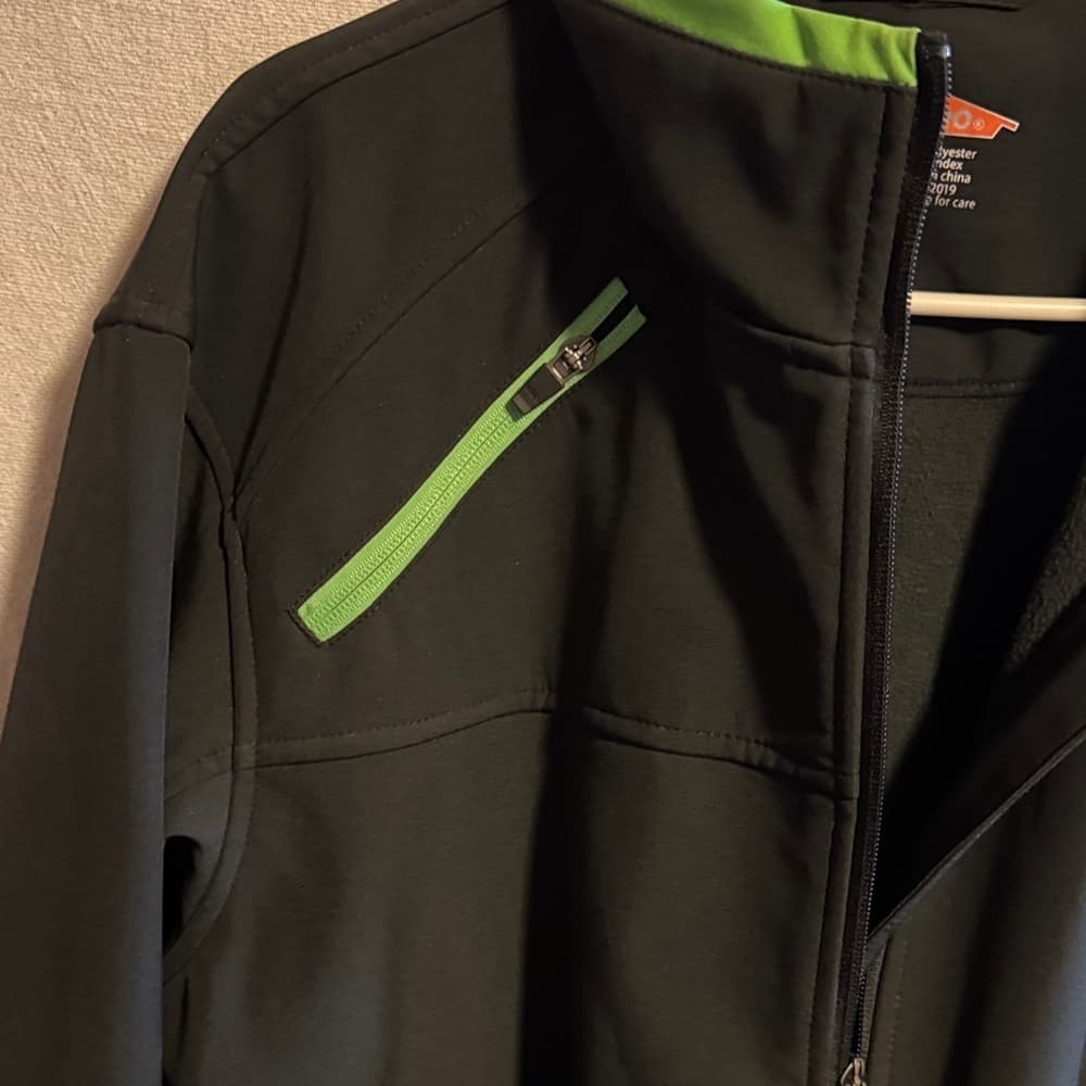 Black Performance Jacket with Green Accents - Thumbnail 4