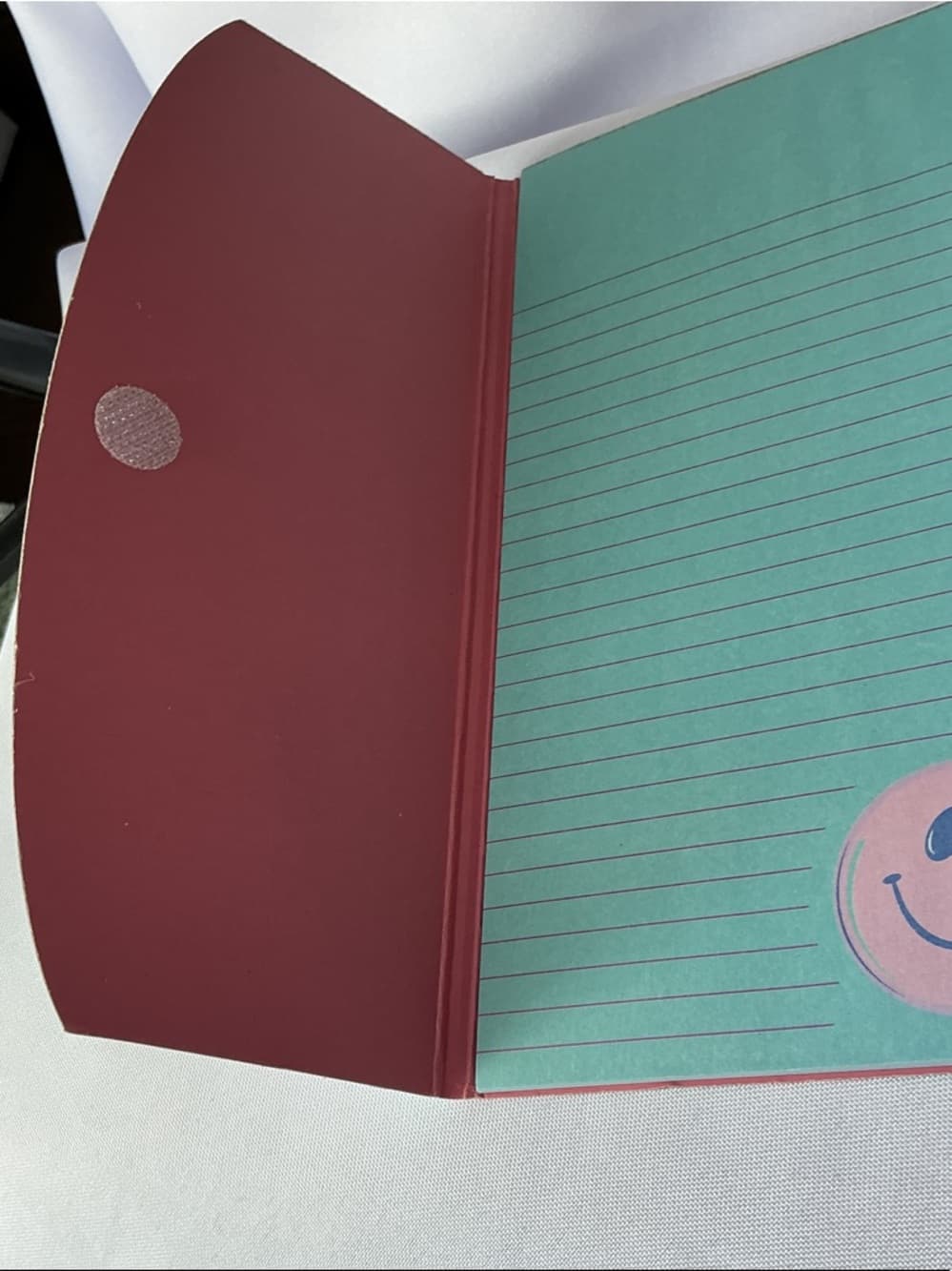 Smiley Face Retro Stationery Set Folder Notepad Sticky Notes Y2K