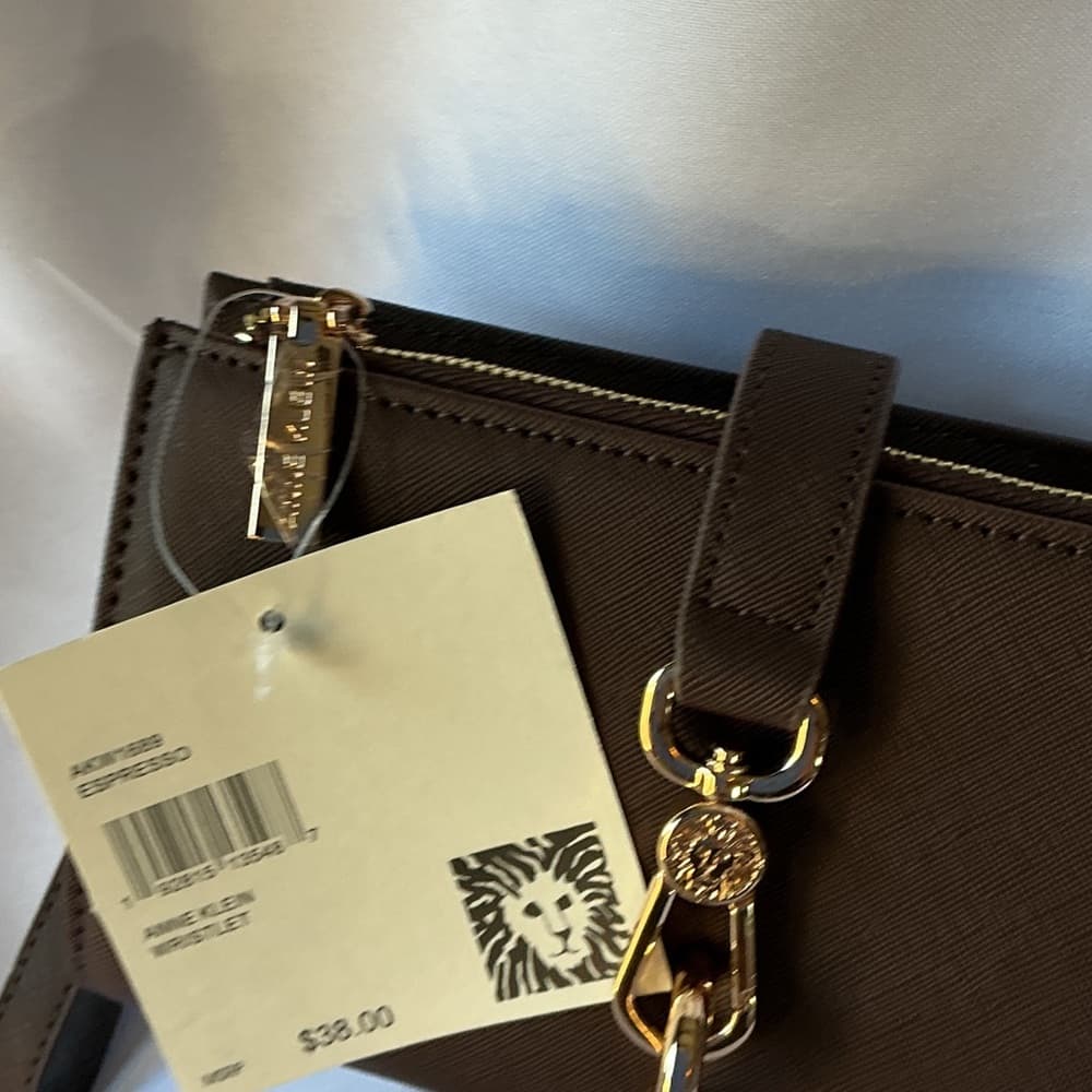 ★ Anne Klein Espresso Brown Wristlet Wallet Clutch NWT - Thumbnail 2