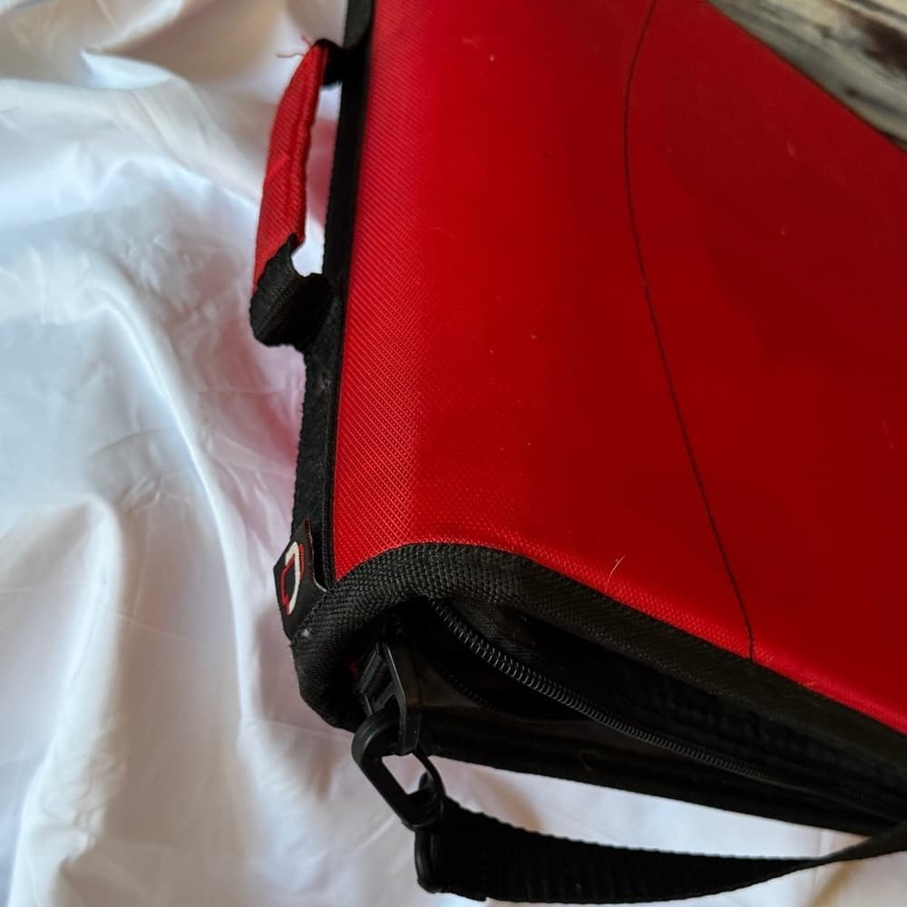 ★ Gastek Travel Organizer Portfolio Bag Document Case Red Black - Thumbnail 7