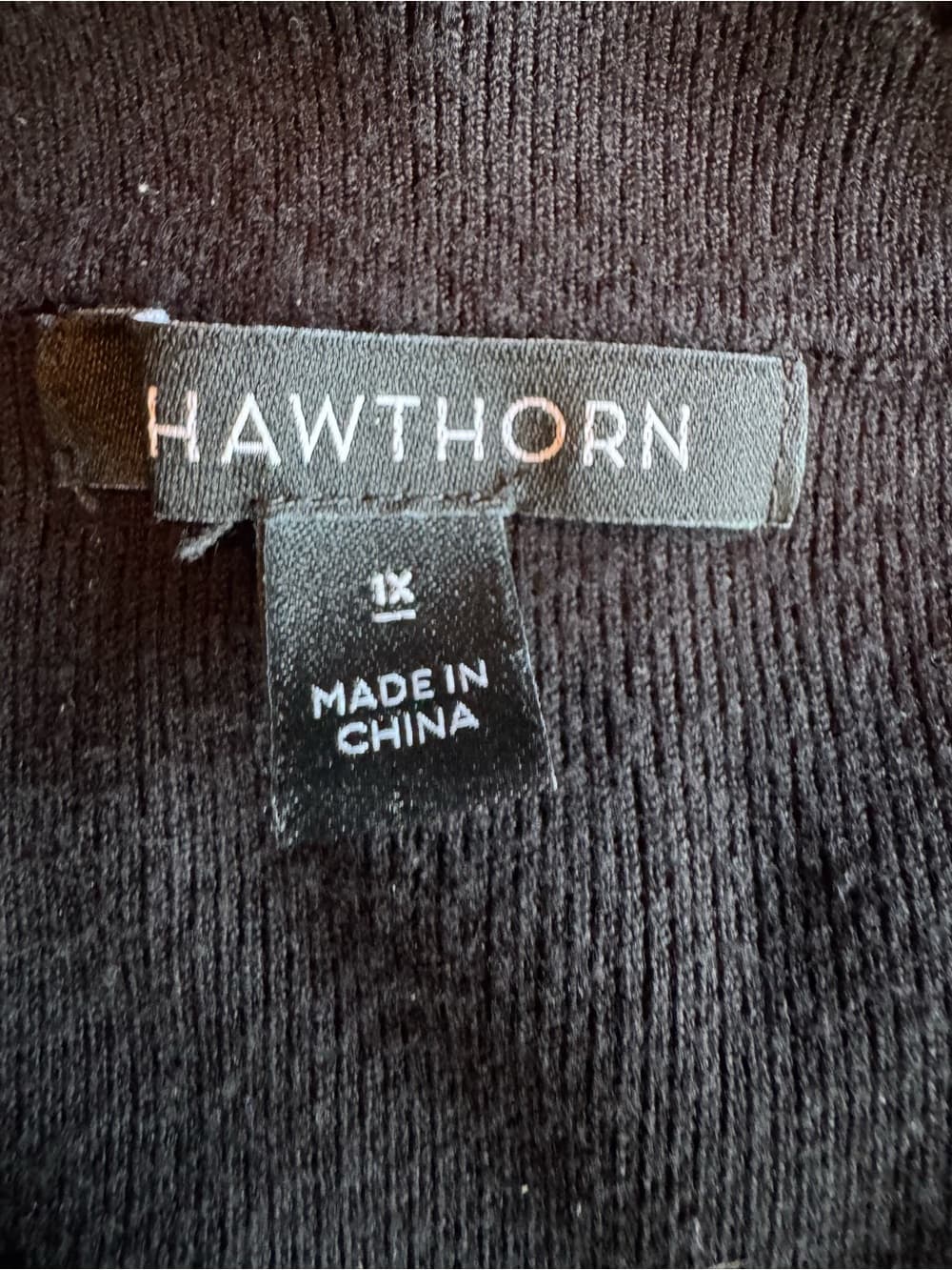★ Hawthorn Black Scallop Neck Sweater 1X Classic Chic Pullover - Thumbnail 5