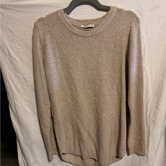 ★ Pink Clover Oatmeal Tan Textured Crewneck Sweater XL Lightweight - Thumbnail 8