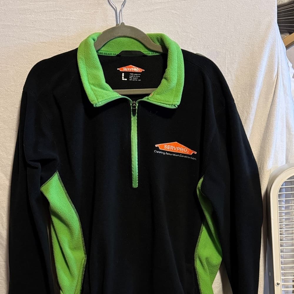 ★ SERVPRO Black Green Quarter Zip Fleece Pullover Logo Men Large - Thumbnail 4