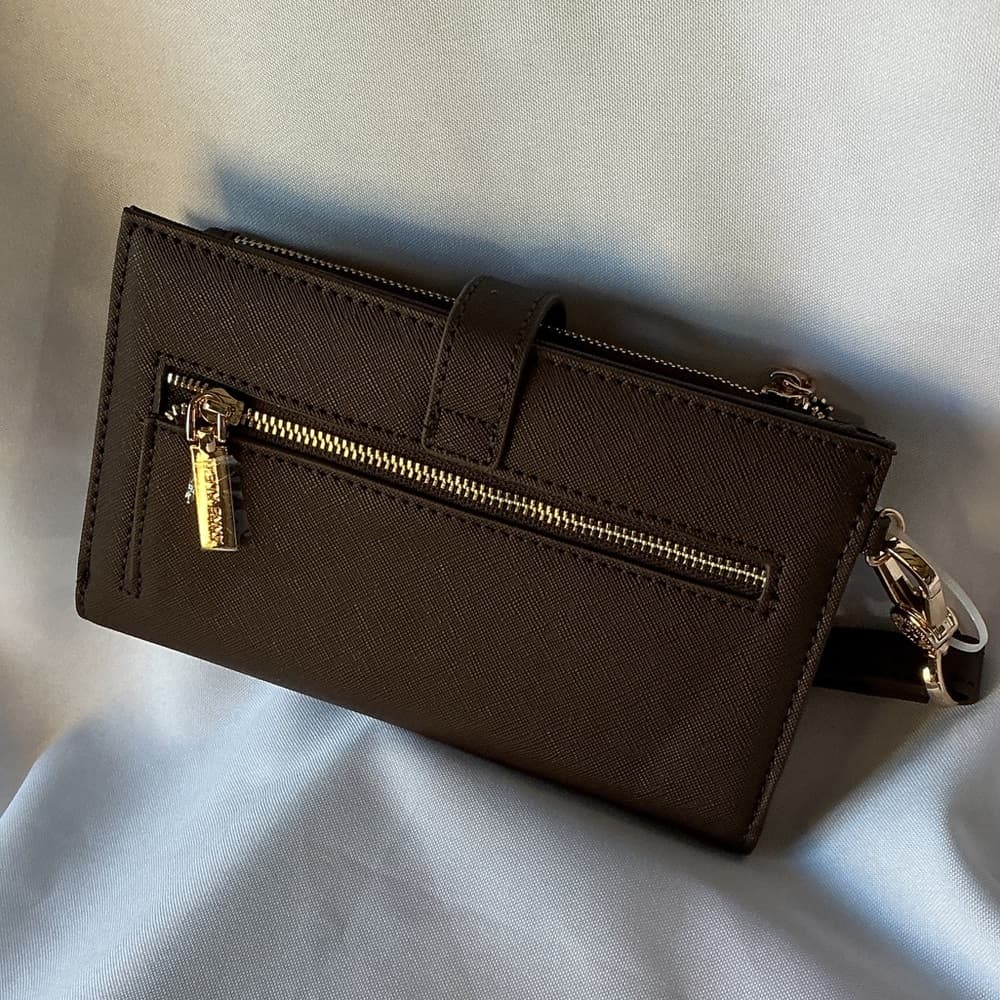 ★ Anne Klein Espresso Brown Wristlet Wallet Clutch NWT - Thumbnail 4