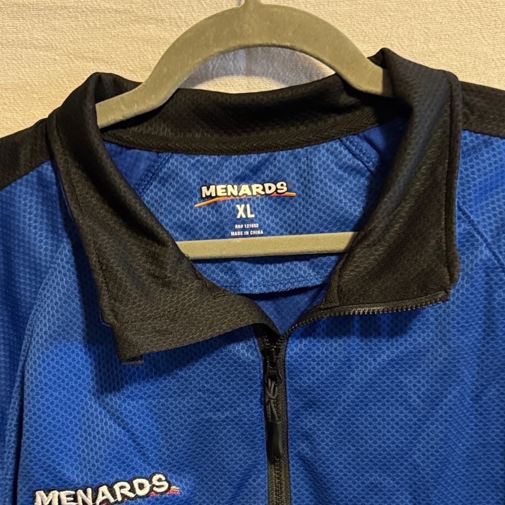 ★ Menards Blue 1/4 Zip Pullover Jacket Lightweight Windbreaker XL - Thumbnail 3