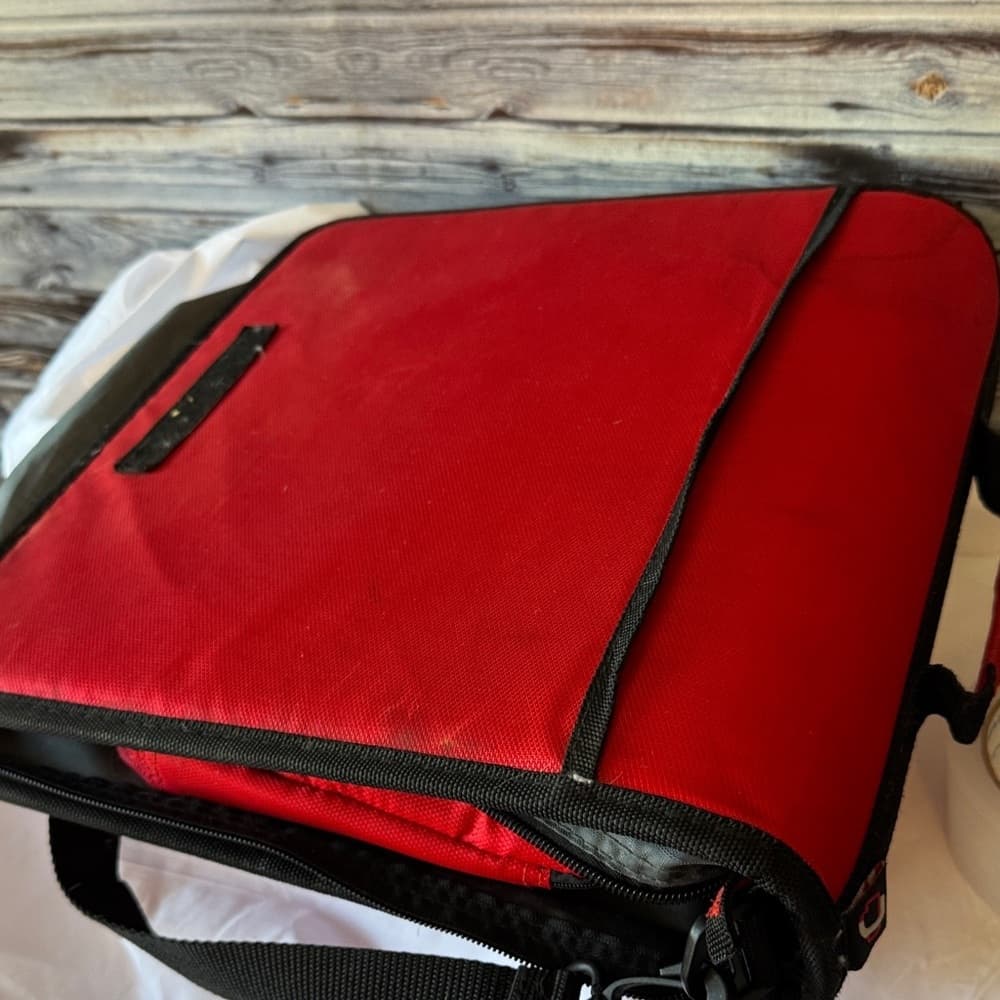 ★ Gastek Travel Organizer Portfolio Bag Document Case Red Black - Thumbnail 9