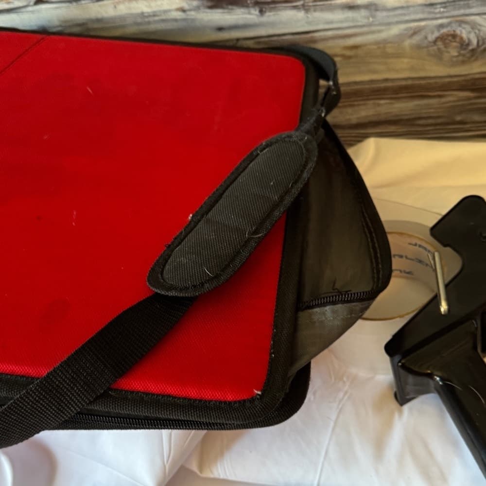 ★ Gastek Travel Organizer Portfolio Bag Document Case Red Black - Thumbnail 8