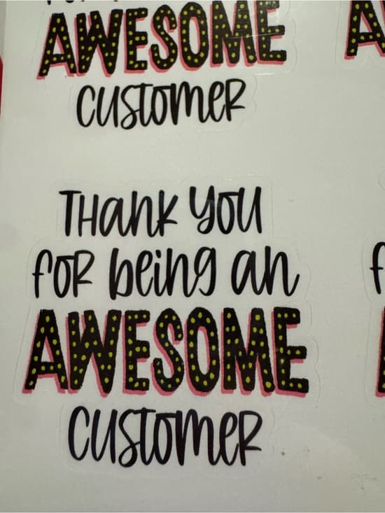 ★ 42 Awesome Customer Thank You Stickers Small Business Packaging Labels - Thumbnail 2