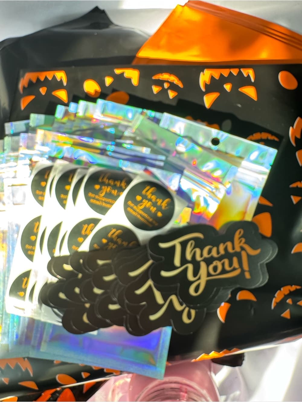 ★ 84 Pc Halloween Reseller Packaging Bundle Mailers Bags Cards Stickers