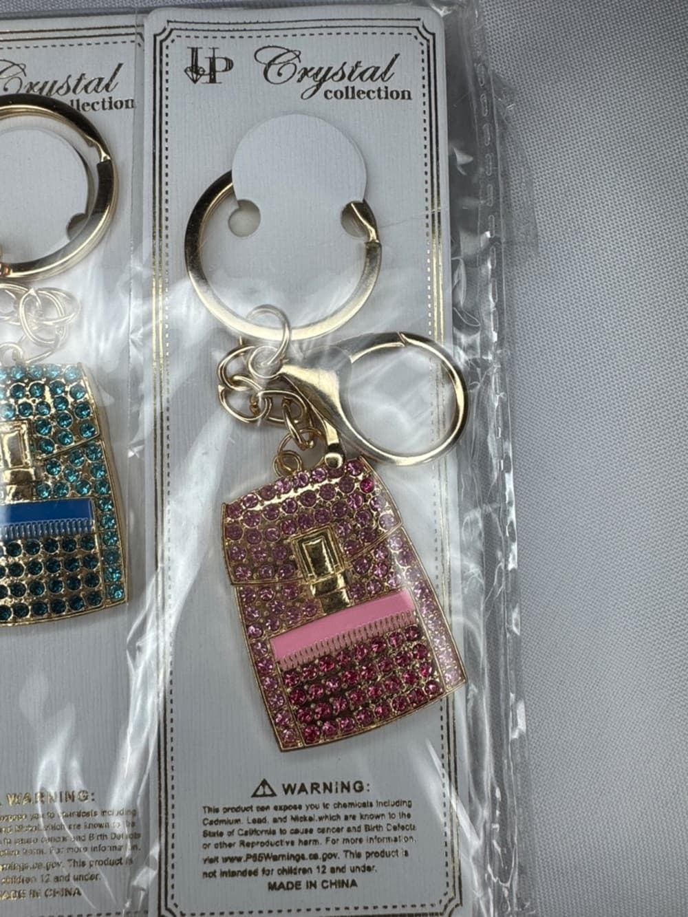 ★ Rhinestone Handbag Keychain Purse Charm Bling Key Ring - Thumbnail 7