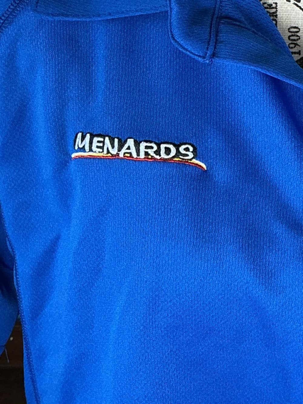 ★ Menards Blue Polo Shirt Logo Workwear Uniform Women XXL