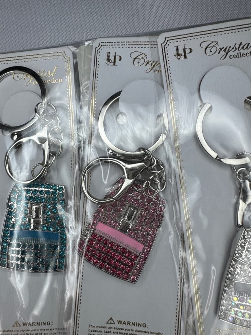 ★ Rhinestone Handbag Keychain Purse Charm Bling Key Ring - Thumbnail 5