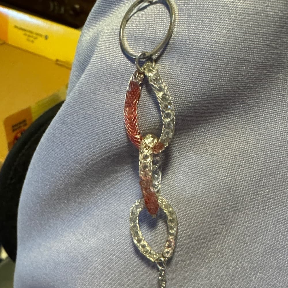 Sparkling Silver Link Statement Necklace - Thumbnail 5
