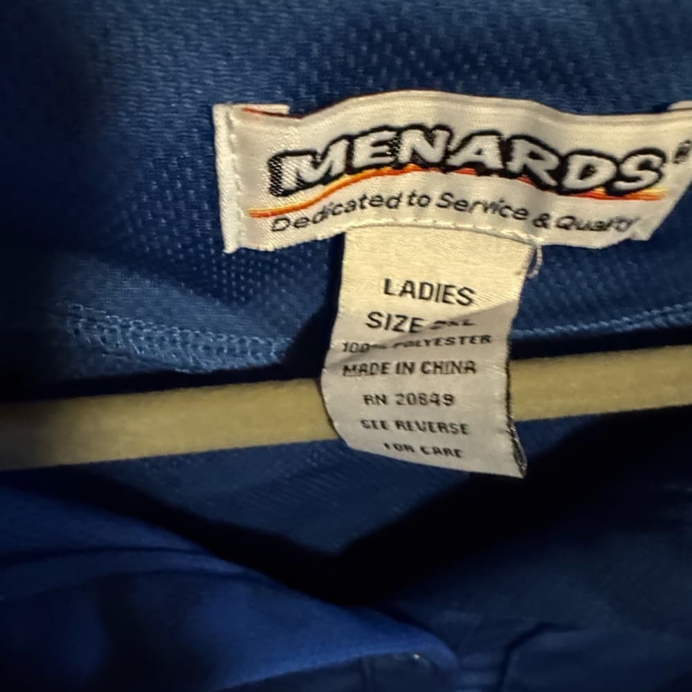★ Menards Blue Polo Shirt Logo Workwear Uniform Women XXL - Thumbnail 3