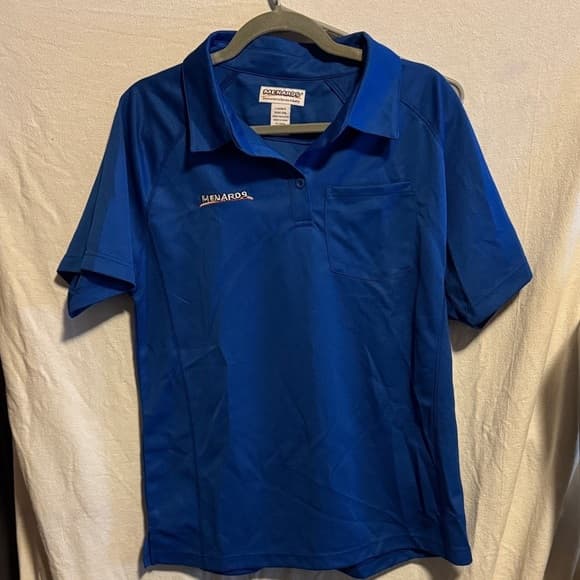 ★ Menards Blue Work Uniform Polo Shirt XL Embroidered Logo Pocket - Thumbnail 5