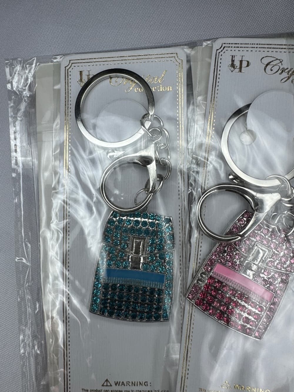 ★ Rhinestone Handbag Keychain Purse Charm Bling Key Ring - Thumbnail 4