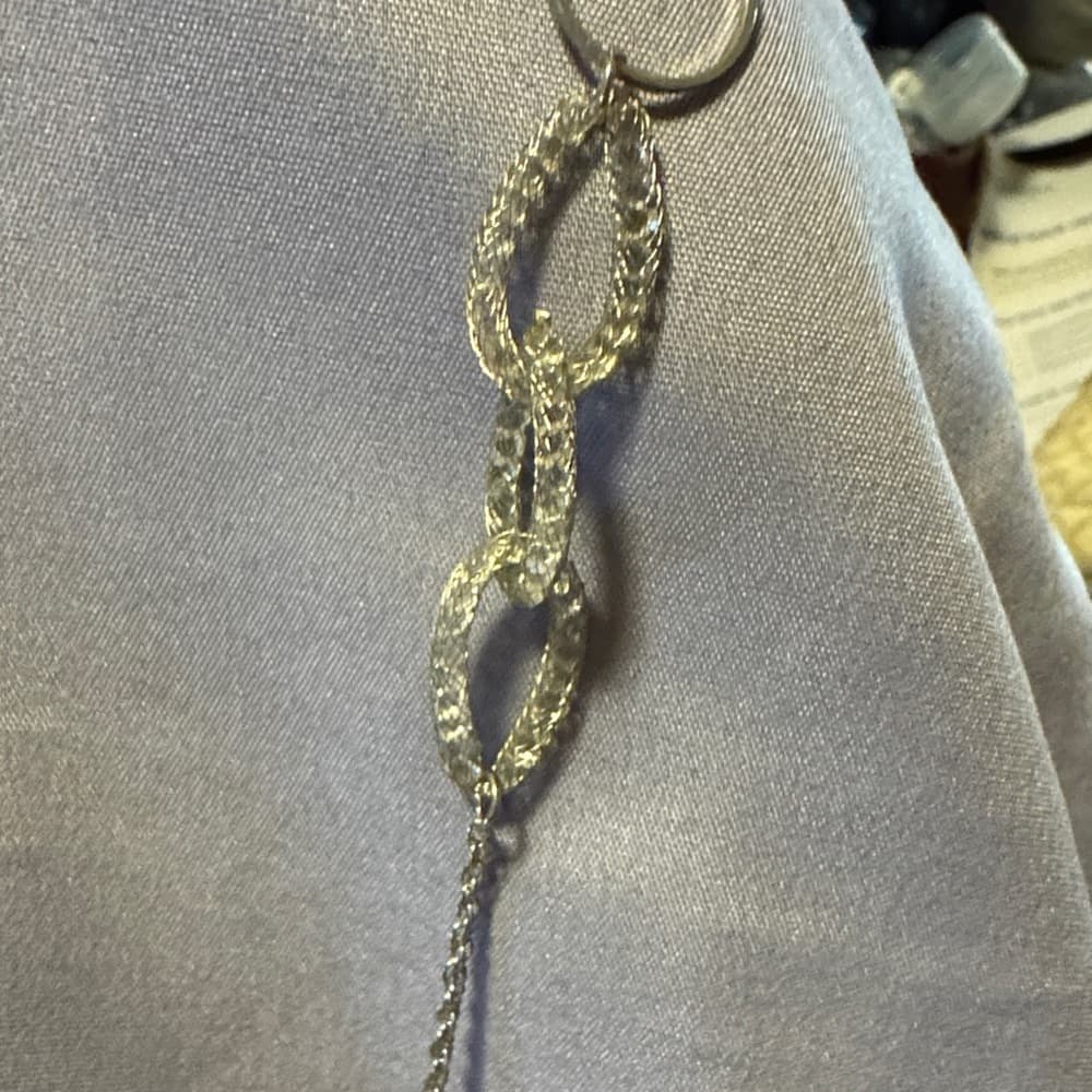Sparkling Silver Link Statement Necklace