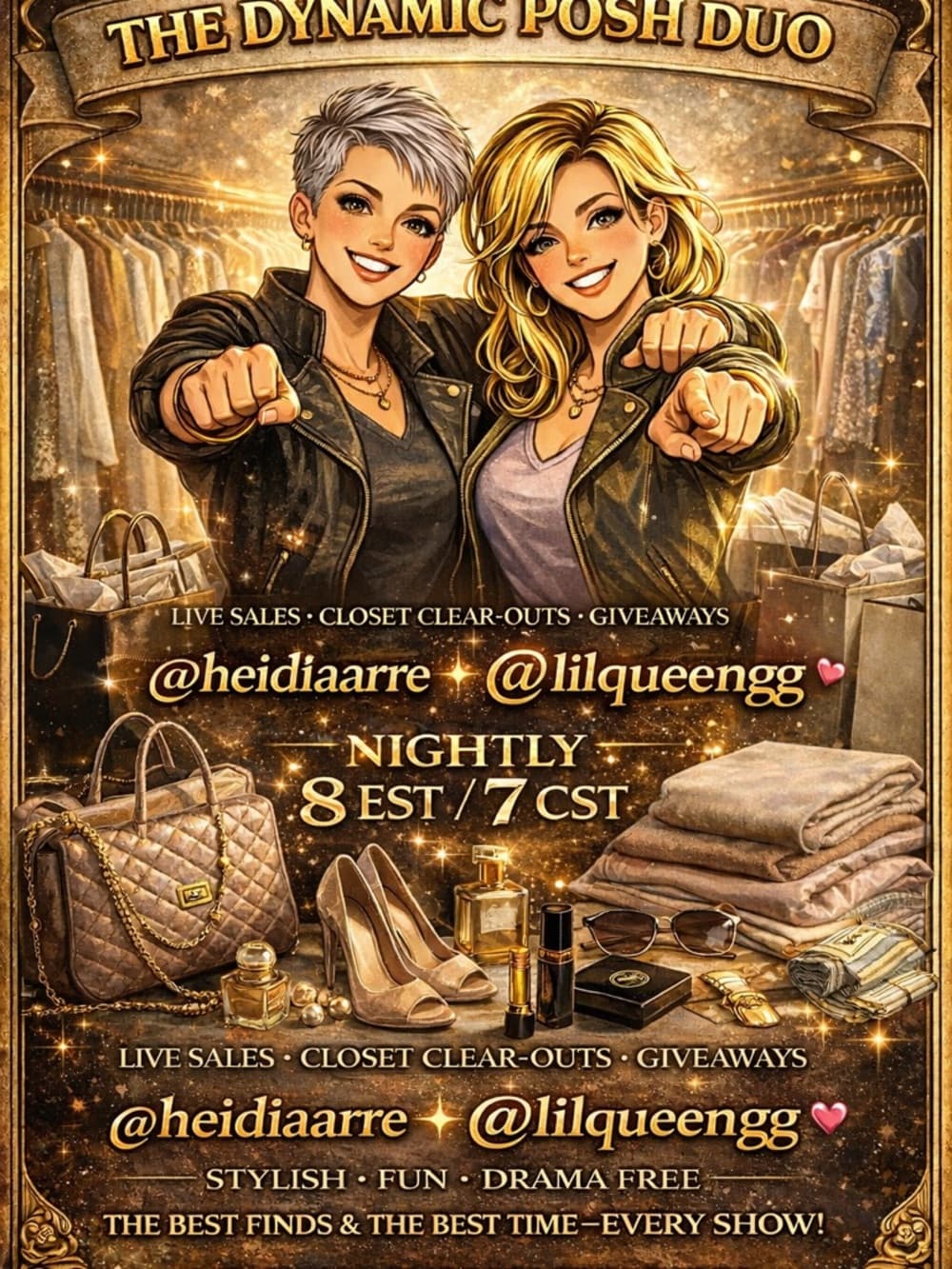 Dynamic Posh Duo Double Trouble Sales Showdown Poster