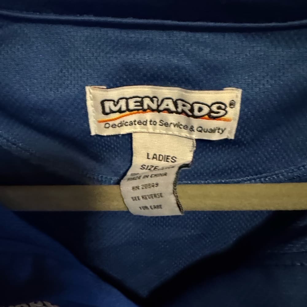 ★ Menards Blue Polo Shirt Logo Workwear Uniform Women XXL - Thumbnail 2
