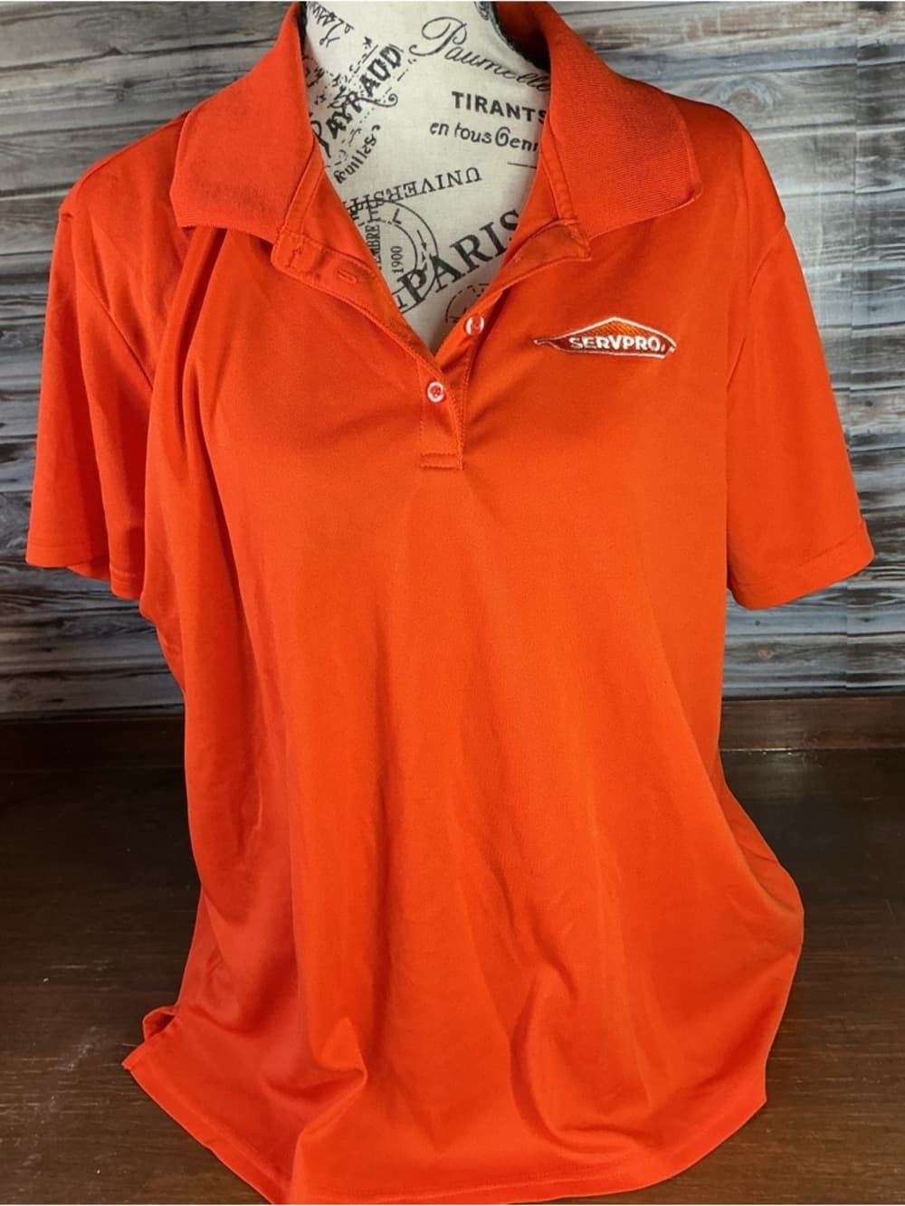 ★ SERVPRO Orange Polo Shirt Logo Workwear Uniform Women 2XL - Thumbnail 4