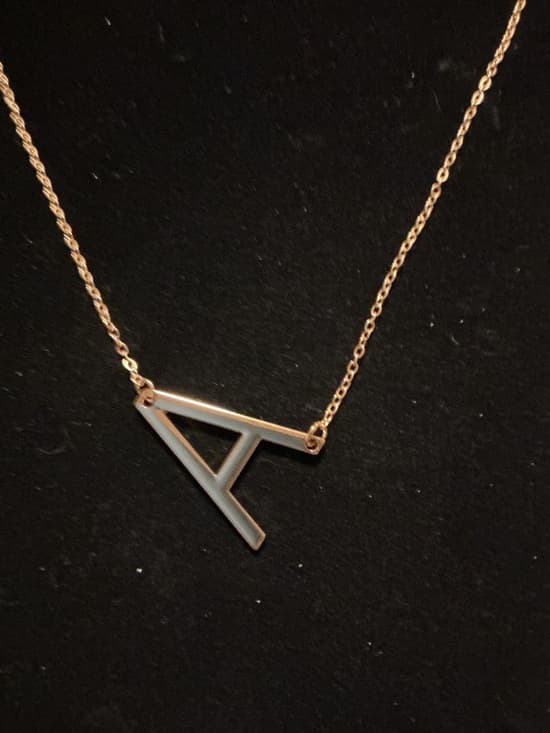 Gold Initial A Necklace Dainty Minimalist Letter Pendant - Thumbnail 5