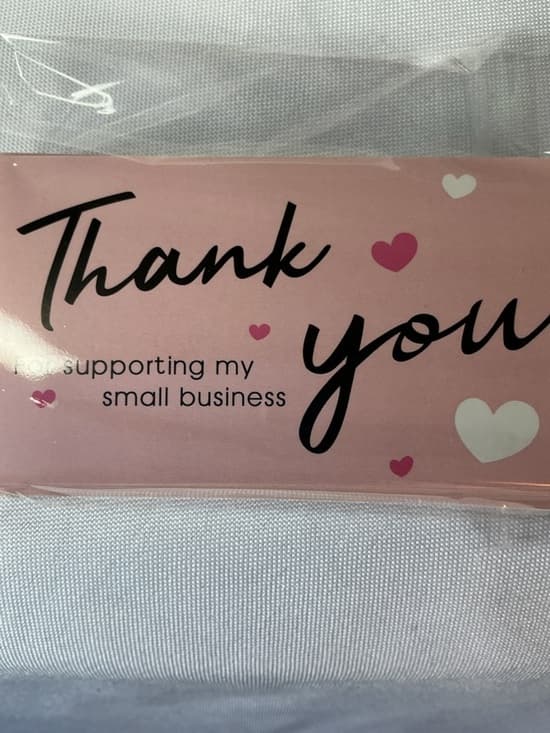 ★ 25 Pink Thank You Cards Boutique Packaging Customer Appreciation - Thumbnail 4