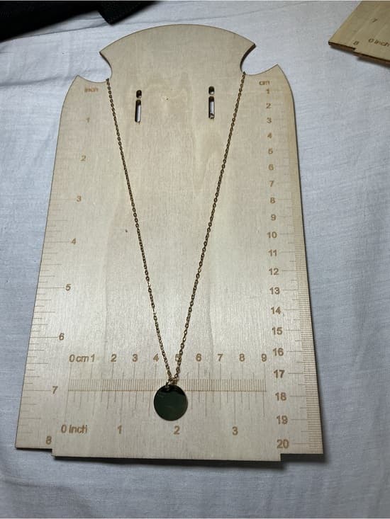 ★ Dainty Gold Tone Disc Pendant Necklace Minimalist Layering Jewelry - Thumbnail 5