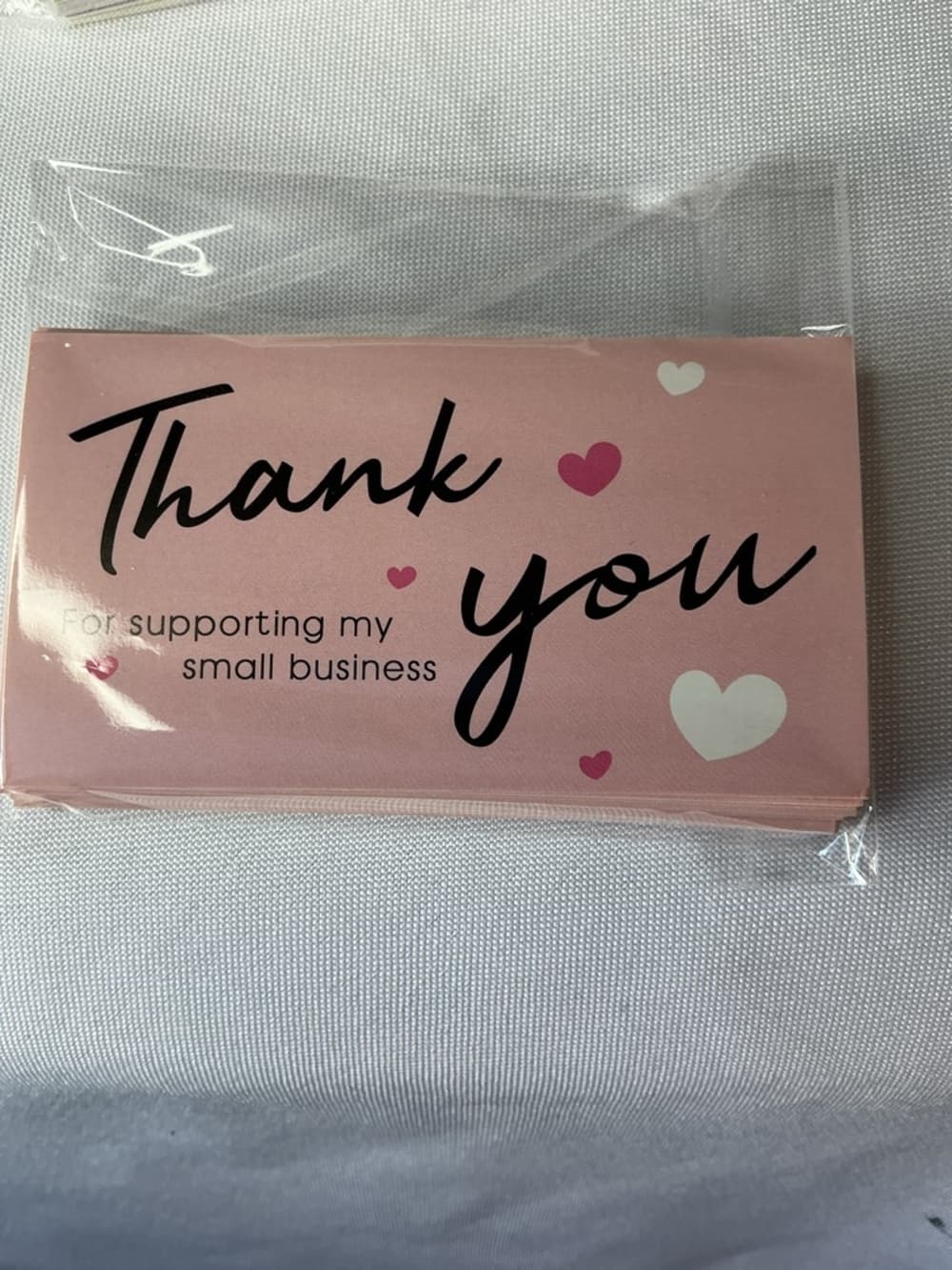 ★ 25 Pink Thank You Cards Boutique Packaging Customer Appreciation