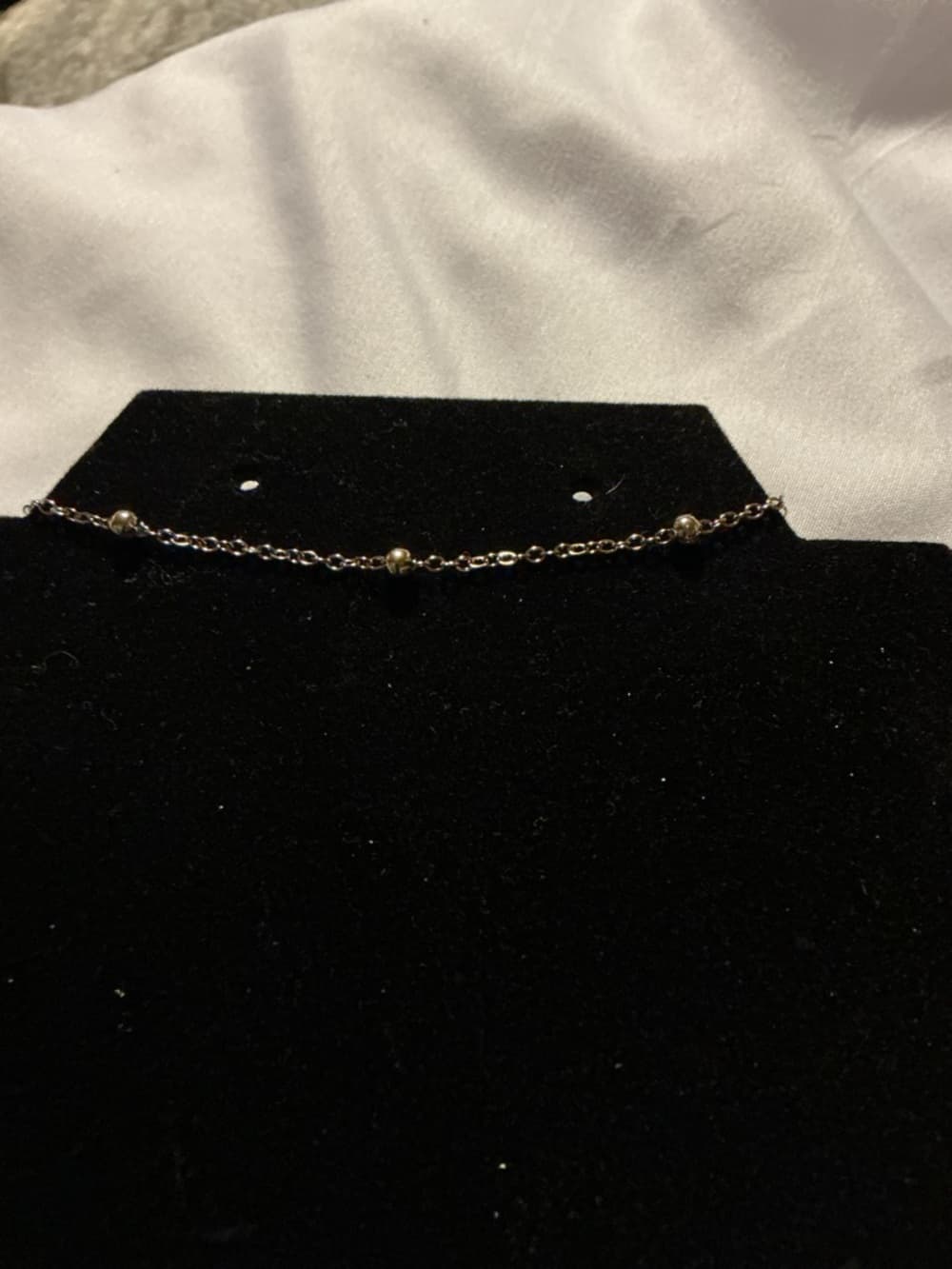Dainty Gold Beaded Chain Bracelet Minimalist Layering Jewelry - Thumbnail 2
