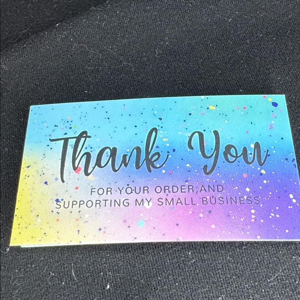 ★ 25 Rainbow Thank You Cards Small Business Package Inserts Boutique - Thumbnail 3