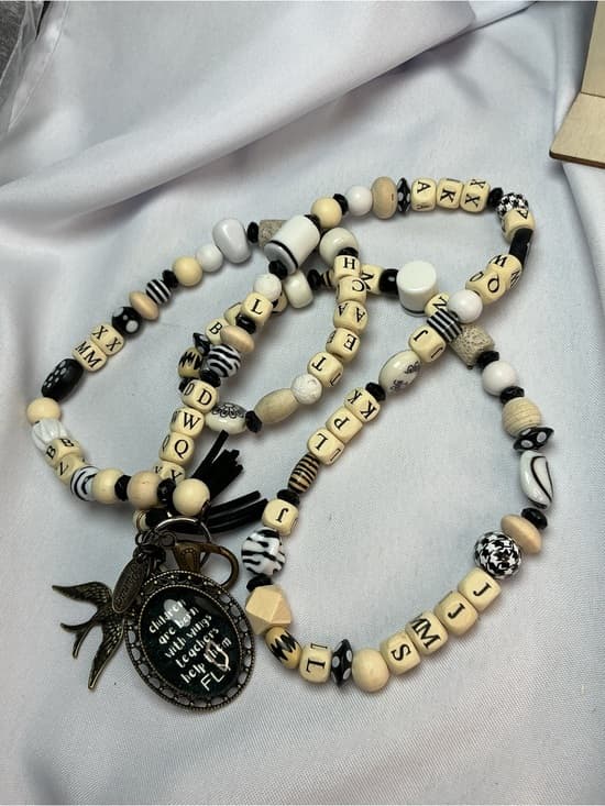 ⭐ Teacher Beaded Lanyard Necklace Boho Tassel Charm Gift - Thumbnail 5