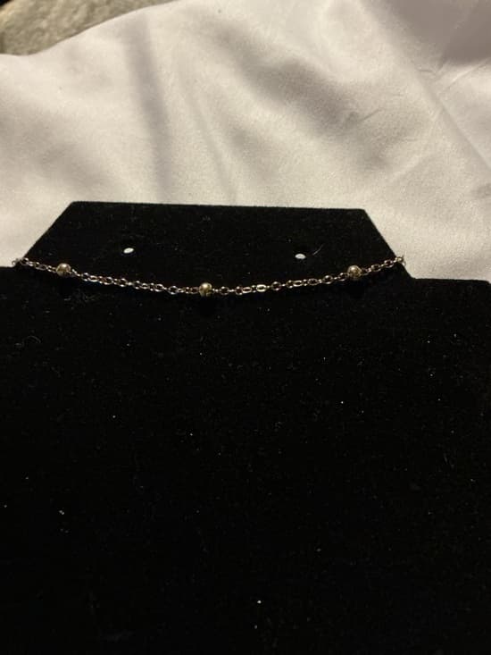 Dainty Gold Beaded Chain Bracelet Minimalist Layering Jewelry - Thumbnail 3