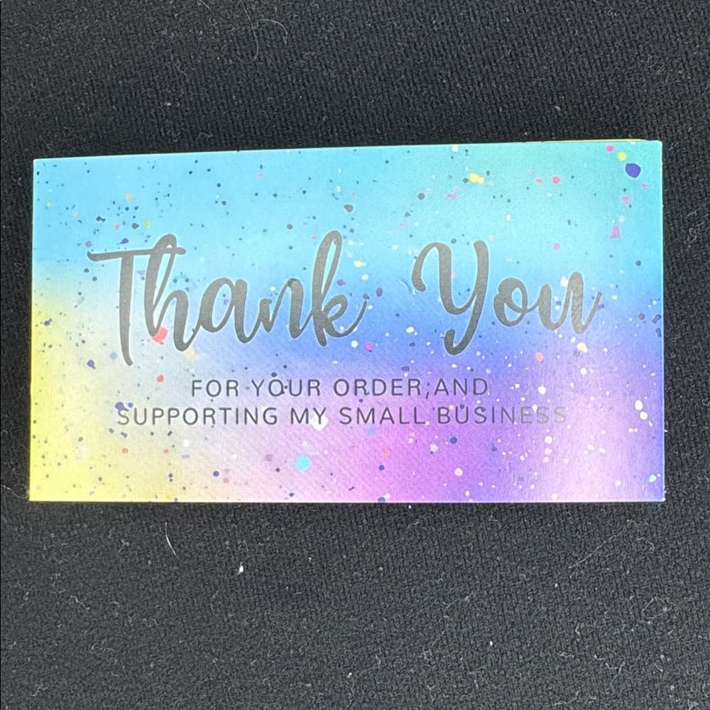 ★ 25 Rainbow Thank You Cards Small Business Package Inserts Boutique
