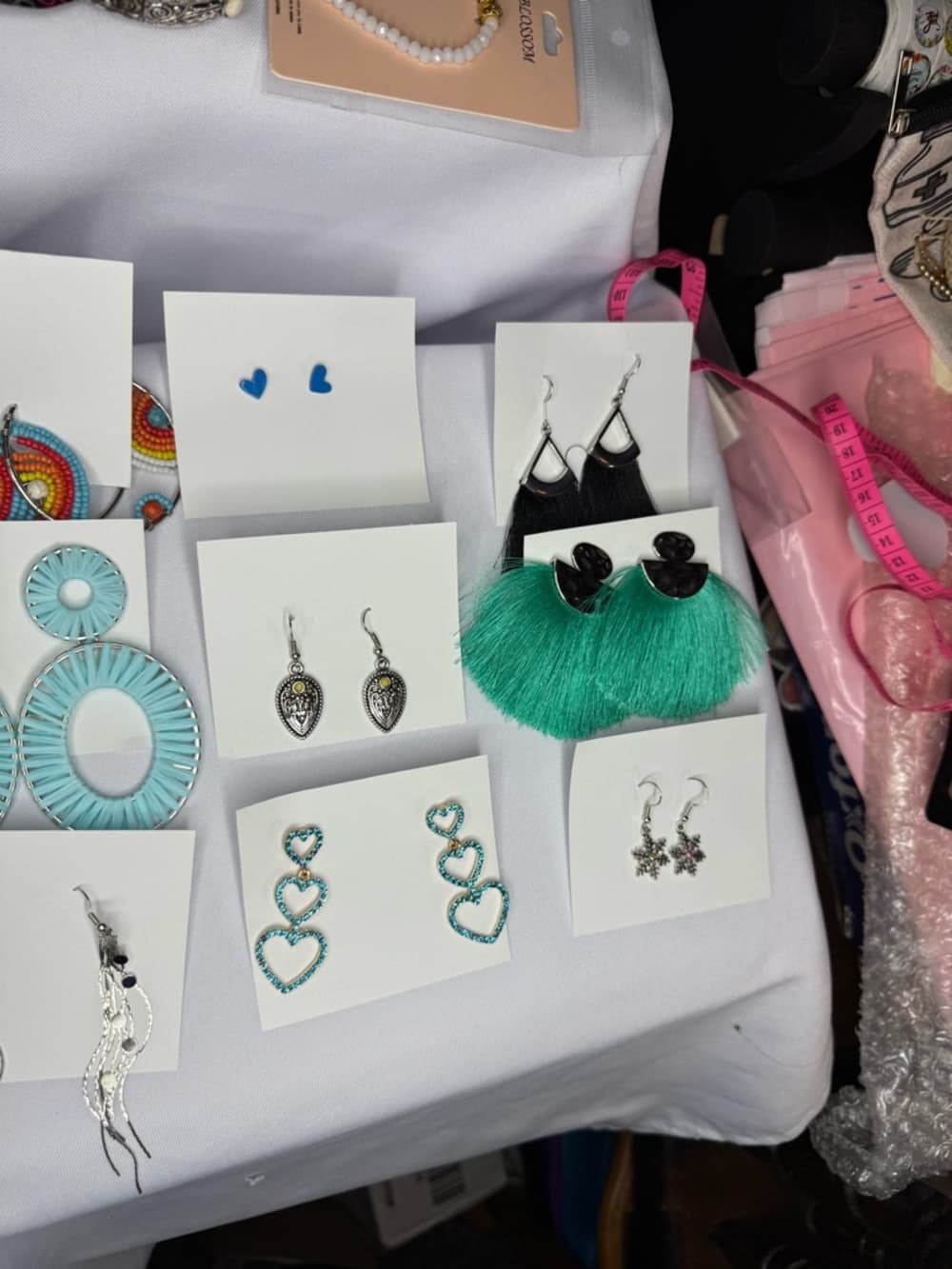 25 Jewelry Display Cards Earring Cards Blank White Packaging Inserts - Thumbnail 11