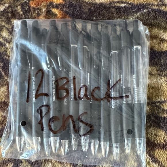 Staple Black Pens - 12 Pack - Thumbnail 2