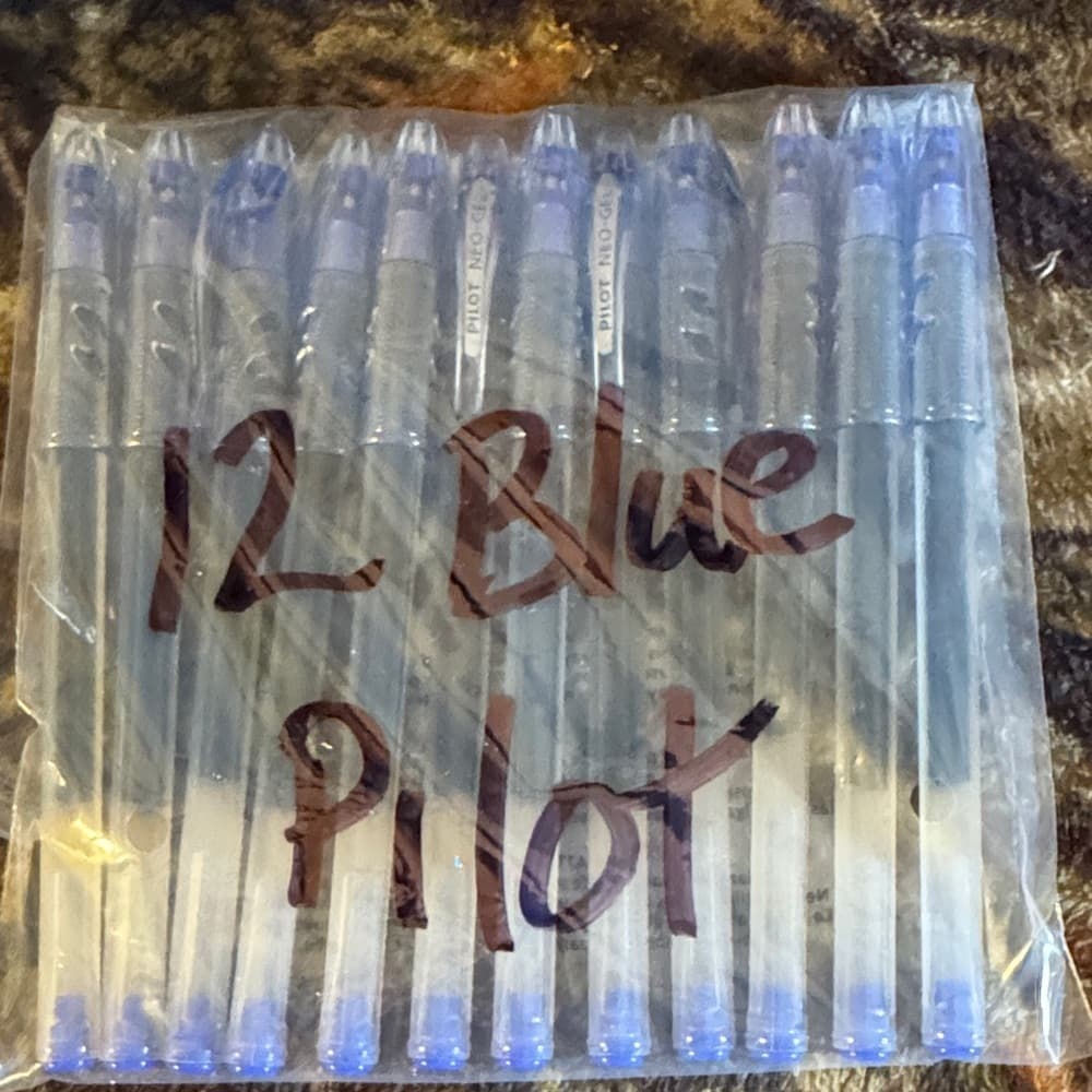 Blue Gel Pens - Pack of 12 - Thumbnail 2