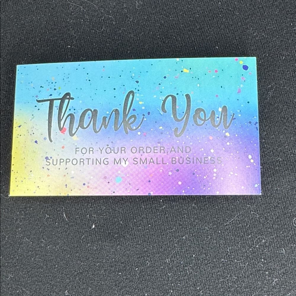 ★ 25 Rainbow Thank You Cards Small Business Package Inserts Boutique - Thumbnail 2
