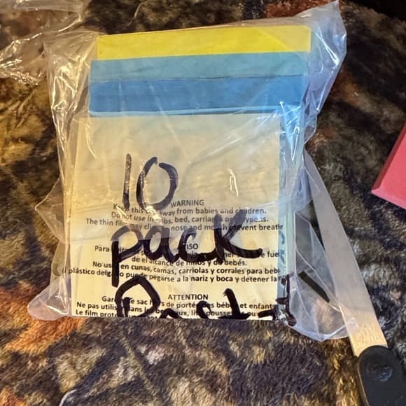 Vibrant Disposable Party Favor Bags - 10 Pack - Thumbnail 2