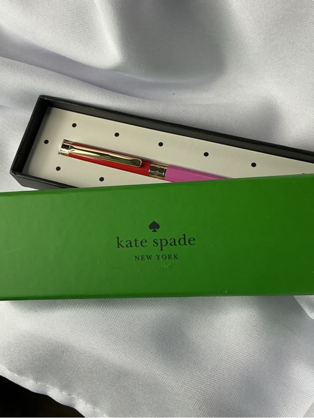 Kate Spade Pen Red Pink Gold Tone w Box Gift Ready - Thumbnail 5