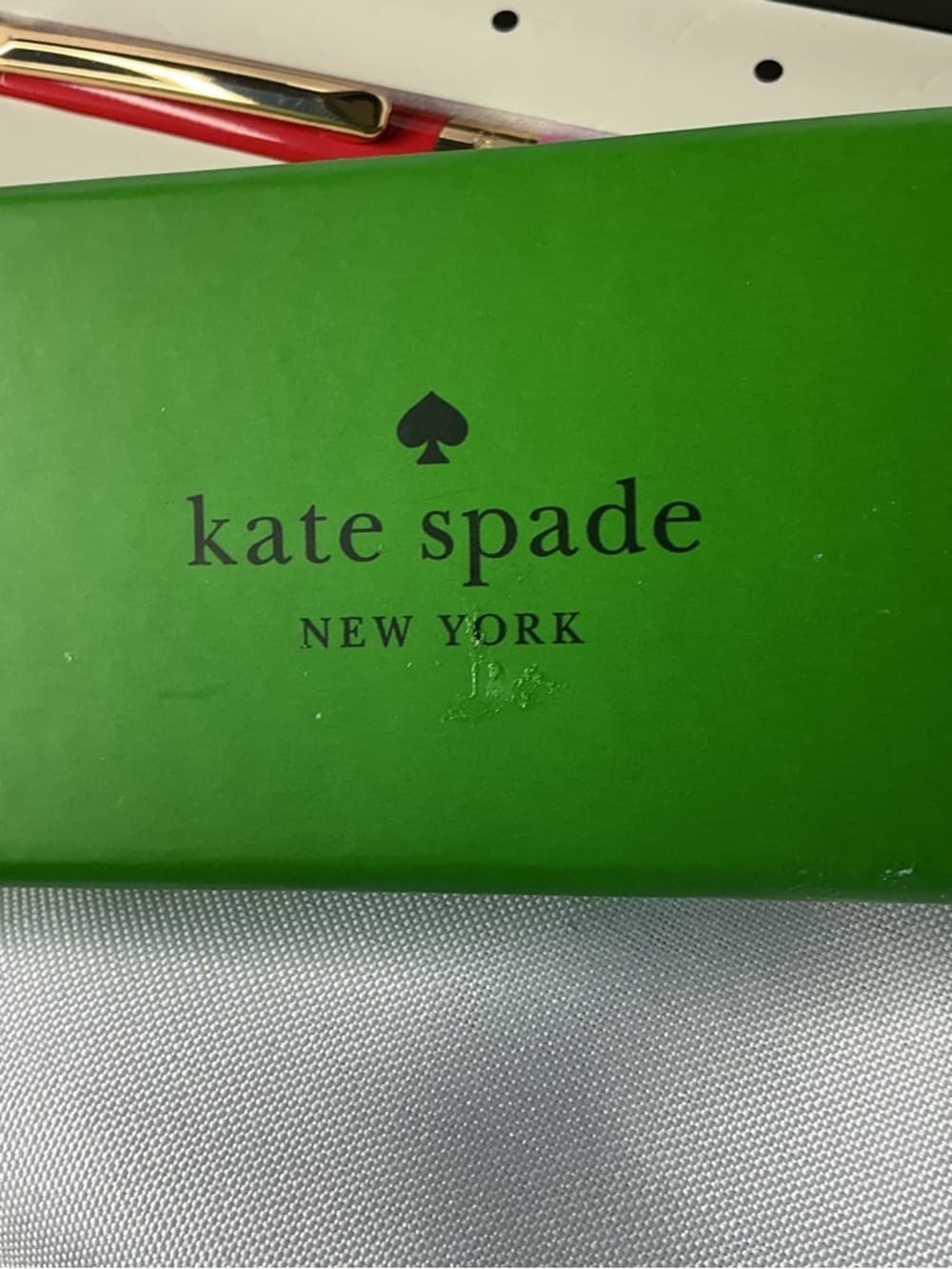 Kate Spade Pen Red Pink Gold Tone w Box Gift Ready