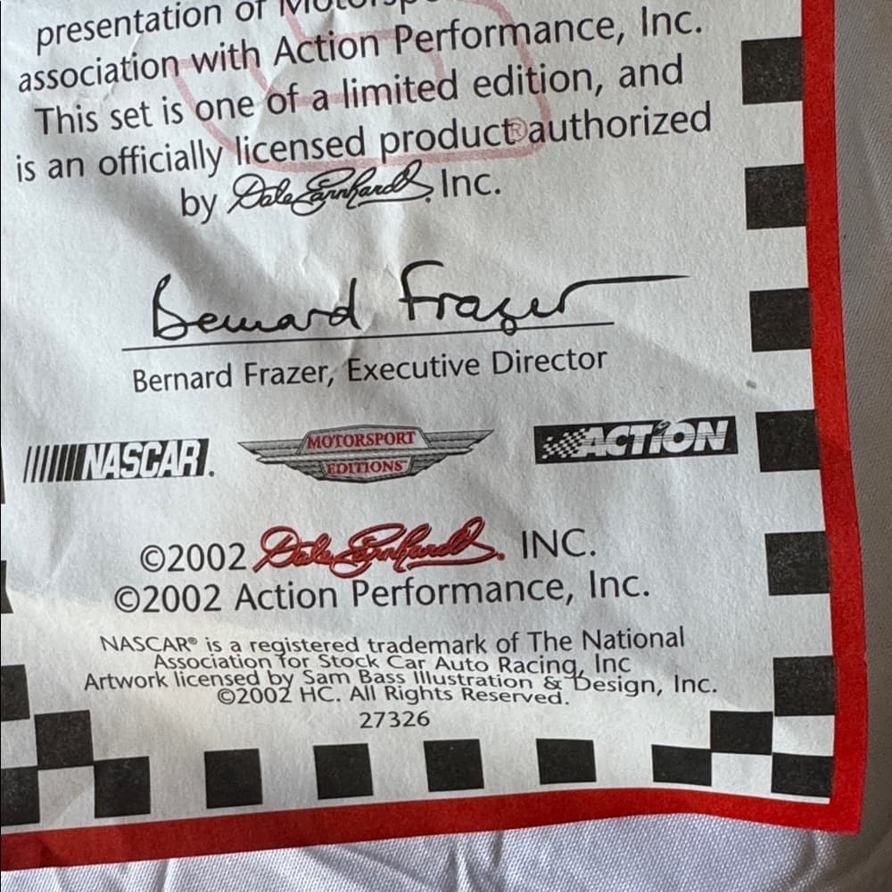 Red NASCAR Tin Box with Cartoon Design. - Thumbnail 6