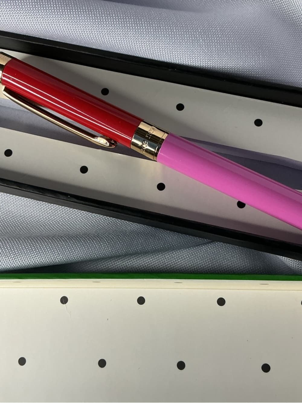 Kate Spade Pen Red Pink Gold Tone w Box Gift Ready - Thumbnail 3