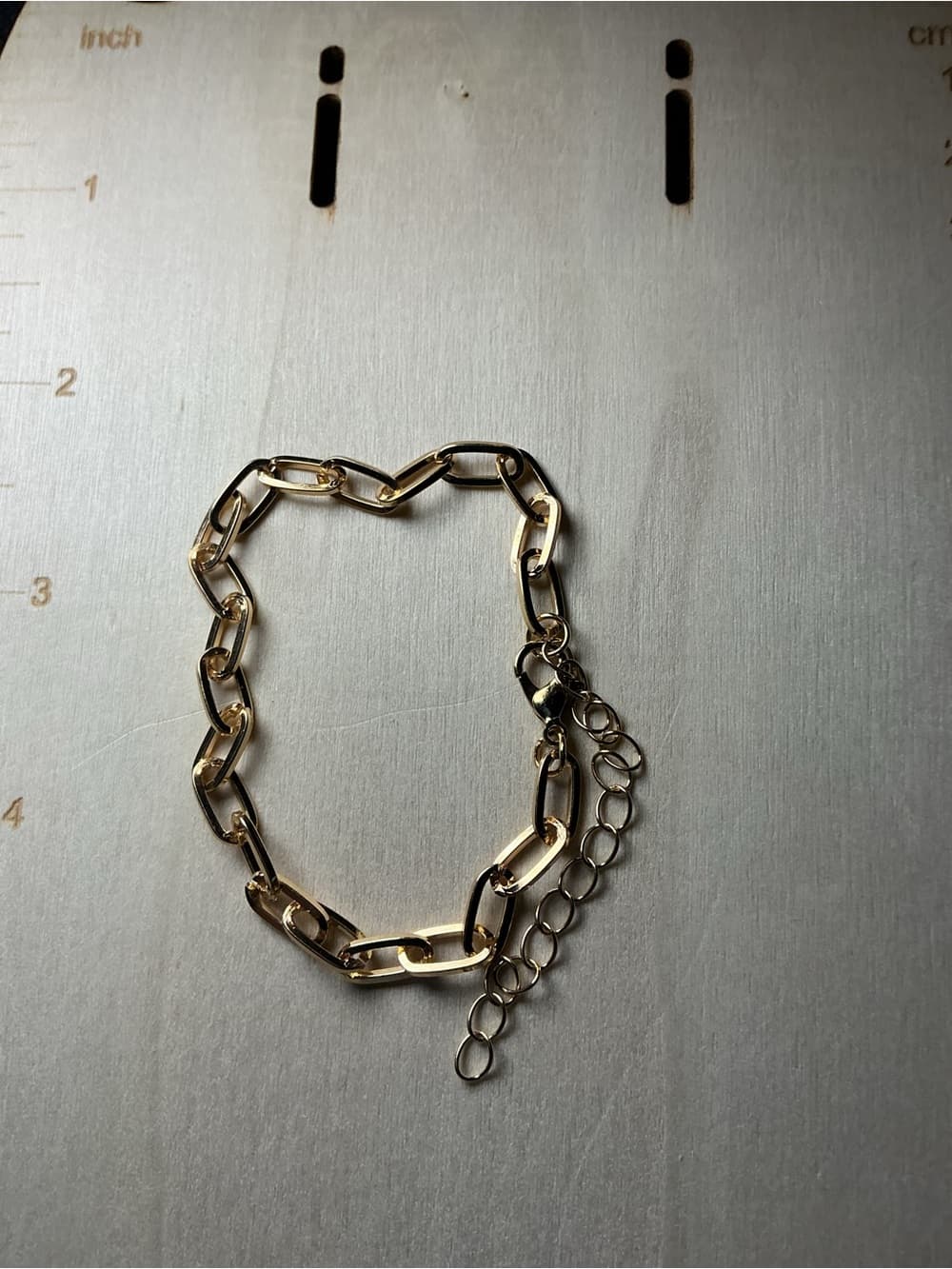 ⭐ Gold Tone Paperclip Chain Bracelet Bold Minimalist Link Jewelry - Thumbnail 2