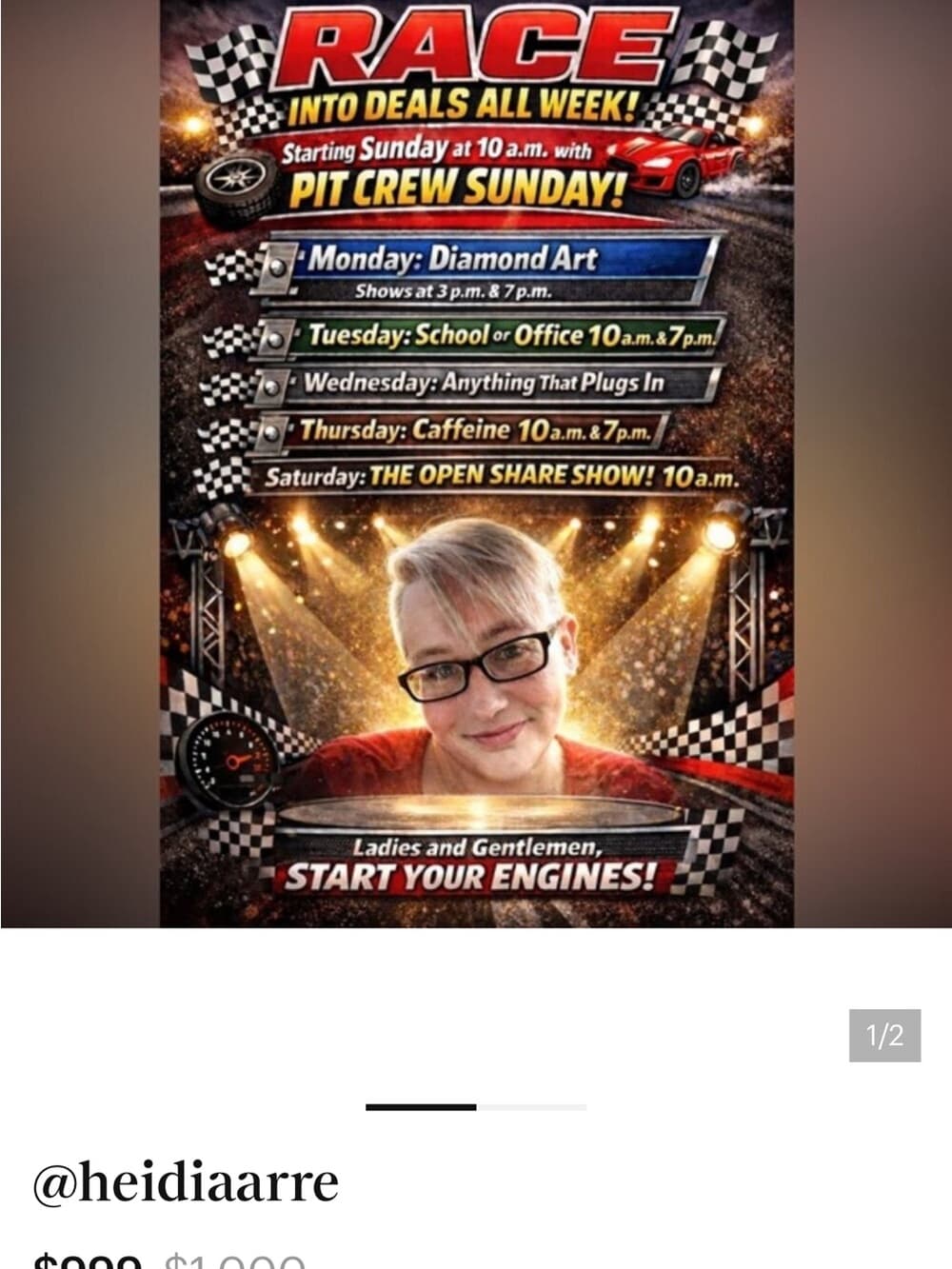 Race Theme Event Poster with Red and Black Graphics - Thumbnail 2